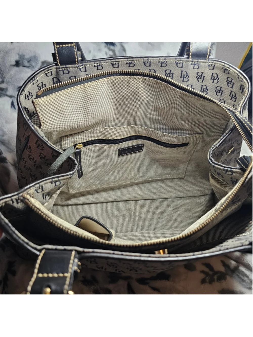 Dooney & Bourke Vintage Monogram Canvas Tote Bag